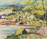 Henri Leopold Masson, Spring, Farm Point, 1980, pastel on paper