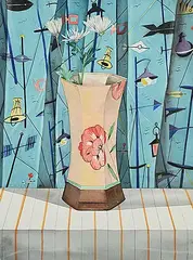 Don McVeigh, Untitled - Mums and Nautical Curtain, 1981, watercolour on paper