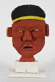 Philip Melvin, A Portrait of a Little Tugboat Captain, painted wood sculpture