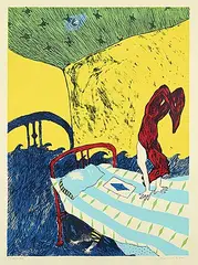 Under the Bed #24/35 by Tanya Morand, 1990, colour lithograph on paper, sold May 2026