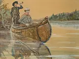 J. Morrison, Untitled - The Moose Hunters, 1934, watercolour on paper
