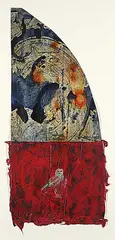Tom O'Flanagan, Harbinger [Snowy Owl], 1995, acrylic on paper