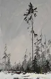 Egbert Oudendag, Stanley Park, Winter, 1964, oil on wood board