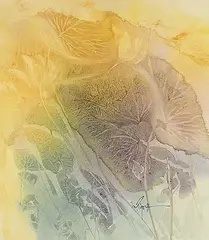 Marjorie Pigott, Untitled - Yellow and Green Leaves, watercolour on paper