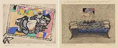 Noboru Sawai, Embrace #8/75 / Four Fruits #proof, colour etching on paper