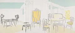 Marc C. Siegner, Between Hard Covers #3/8 [Triptych], 1982, colour lithograph on paper