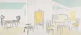 Marc C. Siegner, Between Hard Covers #3/8 [Triptych], 1982, colour lithograph on paper