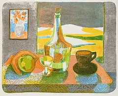 John Harold Thomas Snow, Seva #8/50, colour lithograph on paper