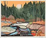 Armand Frederick Vallee, Untitled - Sunburst #92/250, colour silkscreen on paper