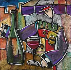 Eric Dennis Waugh, Big on Wine #2, acrylic on canvas