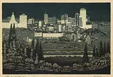 George Weber, City by Night, Edmonton, colour silkscreen on paper
