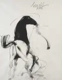 Sunil Das, Untitled, Ink and charcoal on paper
