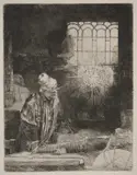 Rembrandt van Rijn, Faust In His Study (1652), etching
