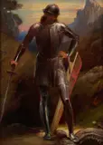 George Richmond Ra, The Red Cross Knight Slaying The Dragon, oil on paper