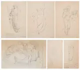 George Richmond Ra, Figure From Scenes From The Life Of Noah, By Paolo Uccello In The Green Cloister Of Santa Maria Novella, Florence, pencil on wove paper