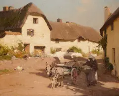 Frederick Hall, Village Street, Newlyn, Cornwall, oil on canvas