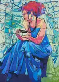 Evuarherhe Ufuoma, Reflection Series, oil on canvas