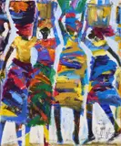 Larry Otoo, Savannah Colours, acrylic on canvas