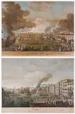 Andre Philippe Feraud, (I) INTRODUCTION DES ANGLAIS DANS LE PORT DE TOULON. 28 AOUT 1793; (II) EVACUATION DES PUISSANCES COALISEES DU PORT DE TOULON. 18 DECEMBRE 1793- A PAIR (i), engraving on paper
