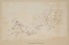 Thomas Rowlandson, The Runaway Husband, pen and ink on paper