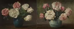 Frans Kops, ROSES IN VASES (i), oil on canvas