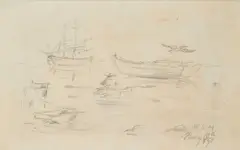 William Sidney Mount, Crane Neck Point, pencil on paper
