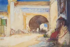 Dudley Hardy, To Mecca, watercolour on paper