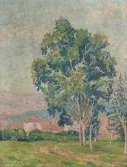 Caroline Armington, Le Grand Arbre, Cagnes, oil on panel