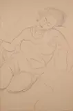 Matthew Smith, Reclining Nude, pencil on paper