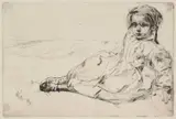 James Abbott McNeill Whistler, Bibi Valentin, etching and drypoint on paper