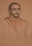 Edward John Poynter Pra, Portrait Of Lieutenant General Sir Gerald Graham Vc, Gcb, Gcmg, chalks on salmon pink paper