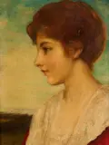 John Hanson Walker, Portrait Of The Artist's Daughter, oil on canvas