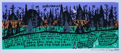 Howard Finster, Devil's Jungle, 1988, silkscreen on paper