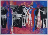 John Piper, Eye And Camera: Blue And Red Ii, 1972, screenprint