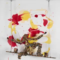 Bernard St. Maxent, Love Splash, mixed media