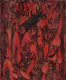 Malangatana Ngwenya, Women In Motion, ink on paper