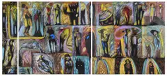 Soly Cissé, Une Vie Sociale, oil on canvas
