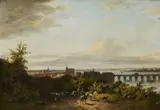 Johannes Adrianus van der Drift, View Of Maastricht, oil on canvas