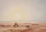 David Cox Sr., Crossing Lancaster Sands, watercolour over pencil on paper