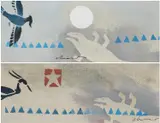Chant Avedissian, UNTITLED (I) & (II) (i), gouache and stencil on paper each