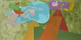 Mostafa Abdel Moity, Abstract Depiction Of The Earth, acrylic on board