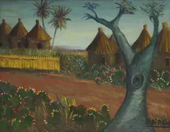 Bibi Zogbé, Senegal Landscape, oil on canvas