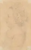 Giles Hussey, Portrait Of The Hon. Juliana Arundel In Profile Facing Left, Wearing A Dress With Bodice And Sash Tied In A Bow And Frilled Cap, pencil on laid paper