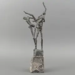 Jits Bakker, drie figuren, bronze