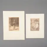 Marius Bauer, twee etsen: Oosterse waterdrager