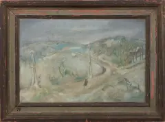 Charles Eyck, Limburgs landschap met figuur, oil on canvas