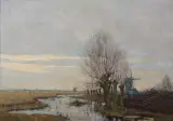 Marinus Cornelis Thomas Vermeulen, Januari namiddag bij Abcoude, oil on canvas