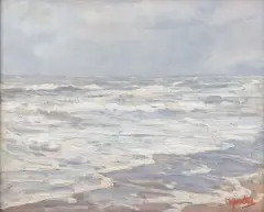 Hendrik Jan Wolter, Untitled, 'Breakers' oil on panel