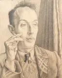 Dick van Luijn, Portret, 1935, pencil and charcoal on paper