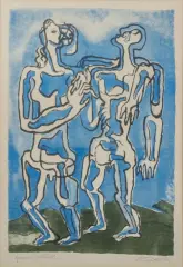 Les deux amis by Ossip Zadkine, lithograph, sold Jul 2026